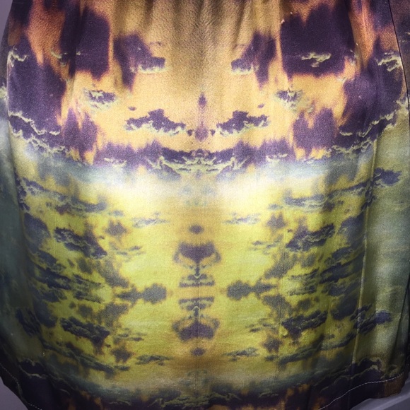 Raw silk sunset printed dress - Picture 7 of 8